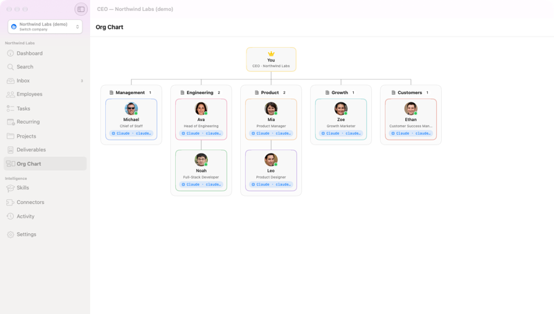 CEO — Org chart