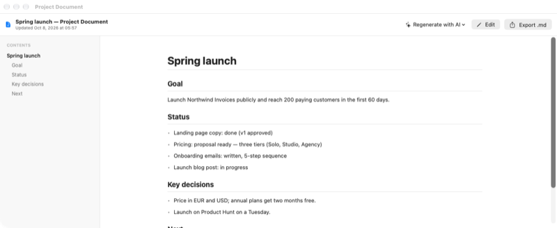 CEO — Project document